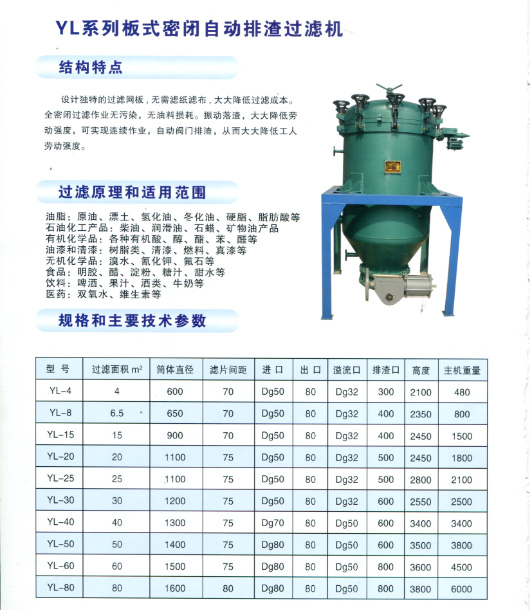 YL系列板式密閉自動(dòng)排渣過濾機(jī) 1